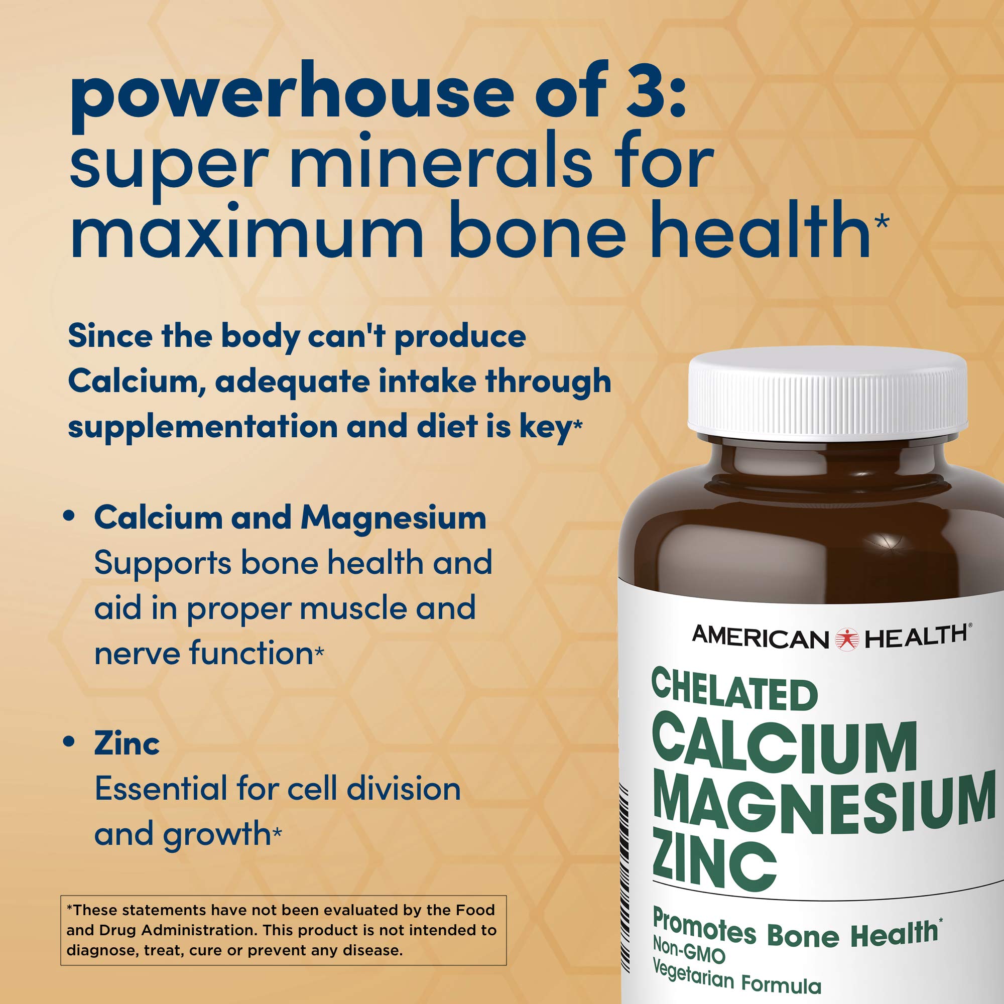 Foto 4 | Suplemento American Health Calcio/magnesio/zinc 250 Comprimidos - Venta Internacional.