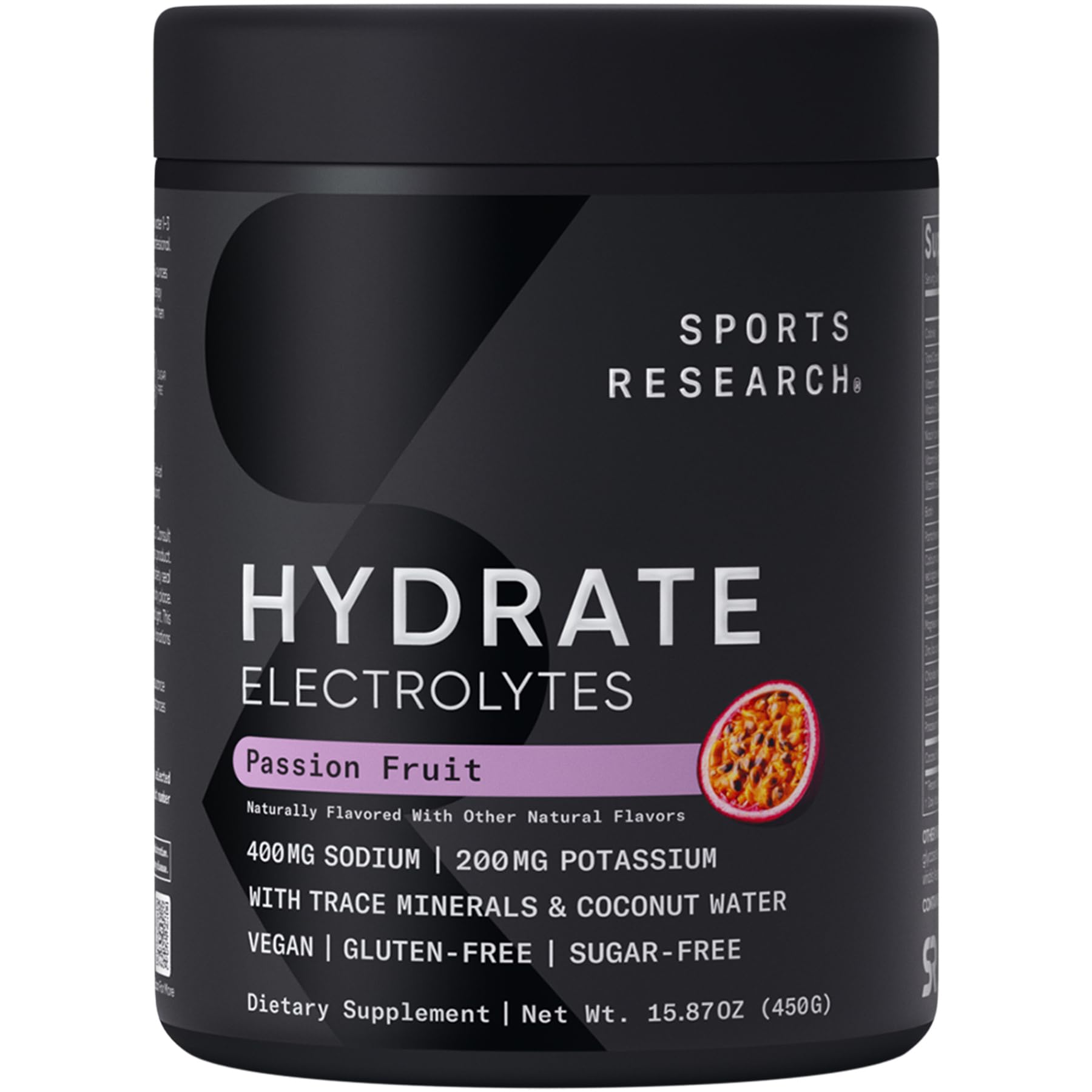 Foto 2 pulgar | Electrolitos En Polvo Sports Research Hydrate Maracuyá - Venta Internacional.
