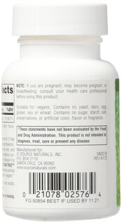Foto 2 | Suplemento Dietético Source Naturals Vegan Metilcobalamina B-12 1 Mg - Venta Internacional.