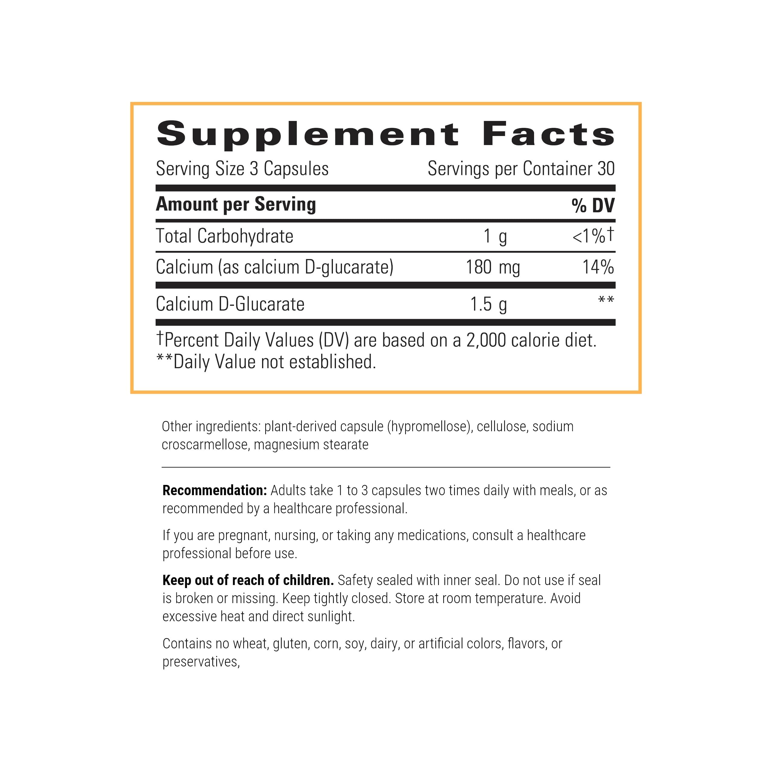 Foto 3 pulgar | Suplemento Integrative Therapeutics, D-glucarato De Calcio, 90 Cápsulas - Venta Internacional.