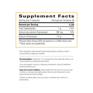 Foto 2 | Suplemento Integrative Therapeutics, D-glucarato De Calcio, 90 Cápsulas - Venta Internacional.