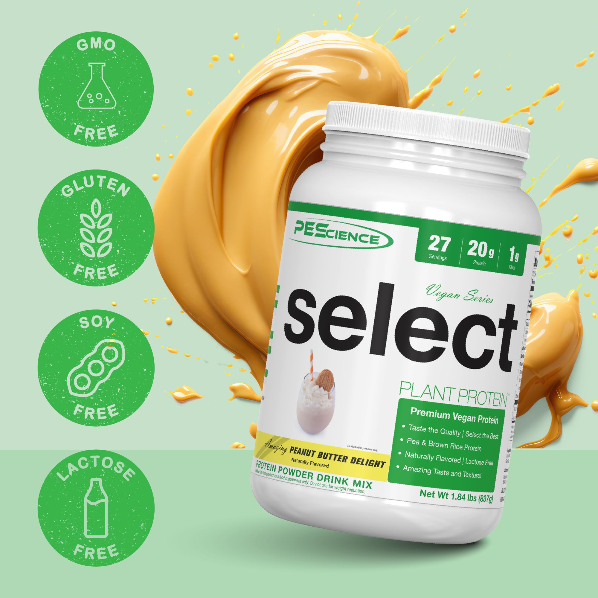 Foto 6 pulgar | Crema De Cacahuete Vegana En Polvo Pescience Select, 27 Porciones - Venta Internacional.