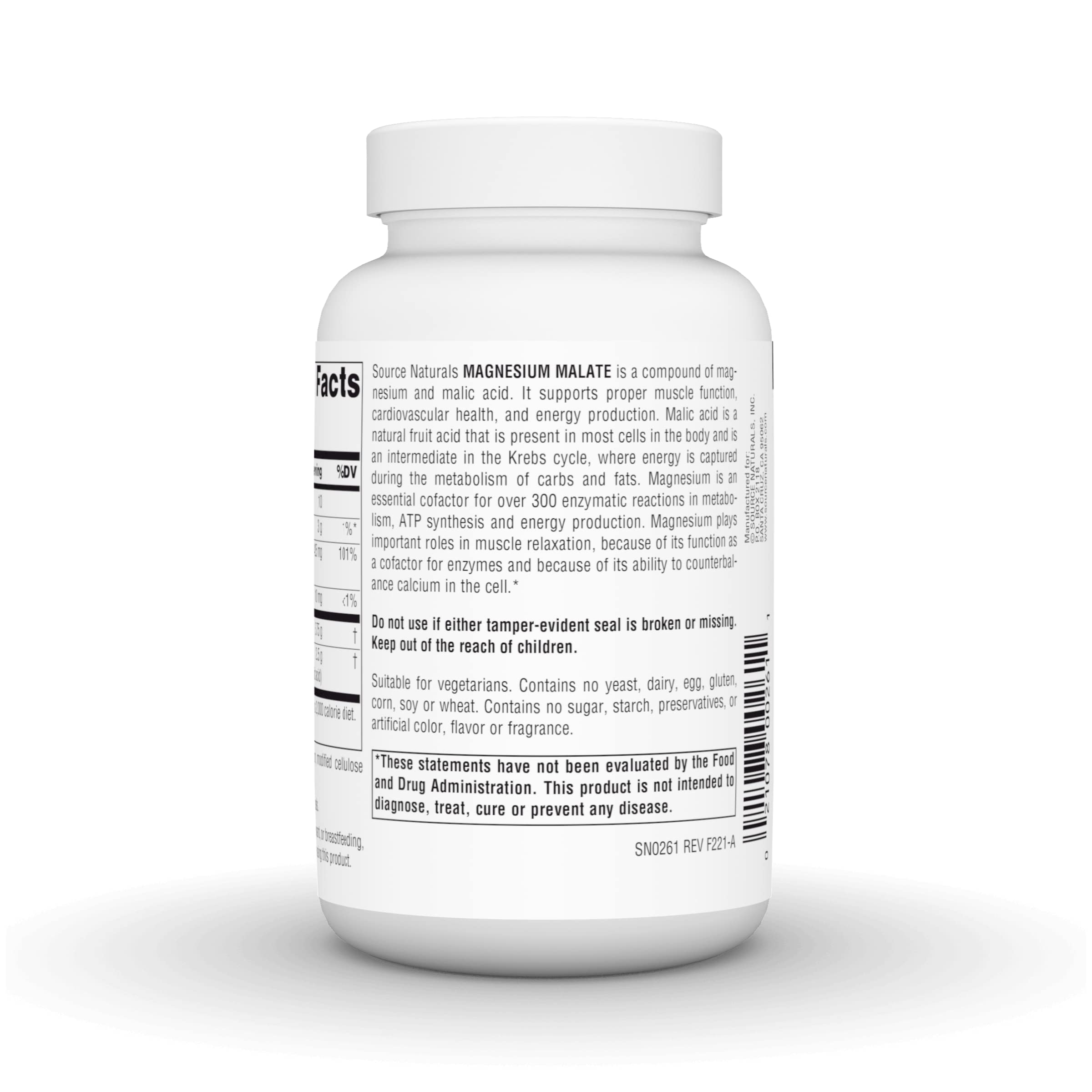 Foto 4 pulgar | Suplemento De Magnesio Source Naturals Malato De Magnesio 3750 Mg - Venta Internacional.