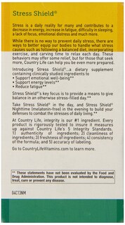 Foto 3 | Suplemento Country Life Stress Shield Vegetariano 60 Cápsulas - Venta Internacional.