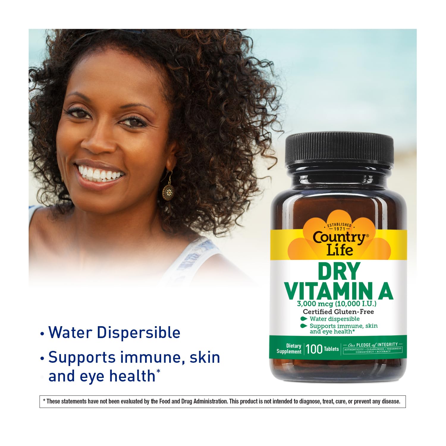 Foto 6 | Suplemento Country Life De Vitamina A, 10 000 Ui, 100 Comprimidos - Venta Internacional.