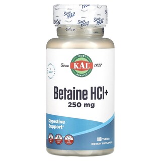 Foto 1 | Suplemento Kal Betaine Hcl+ 250 Mg 100 Comprimidos - Venta Internacional.