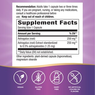 Foto 5 | Suplemento De Extracto Premium De Astrágalo De Nature's Way, 250 Mg - Venta Internacional.