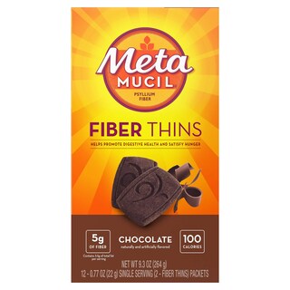 Foto 1 | Suplemento De Fibra Metamucil Fiber Thins Chocolate 12 Porciones - Venta Internacional.