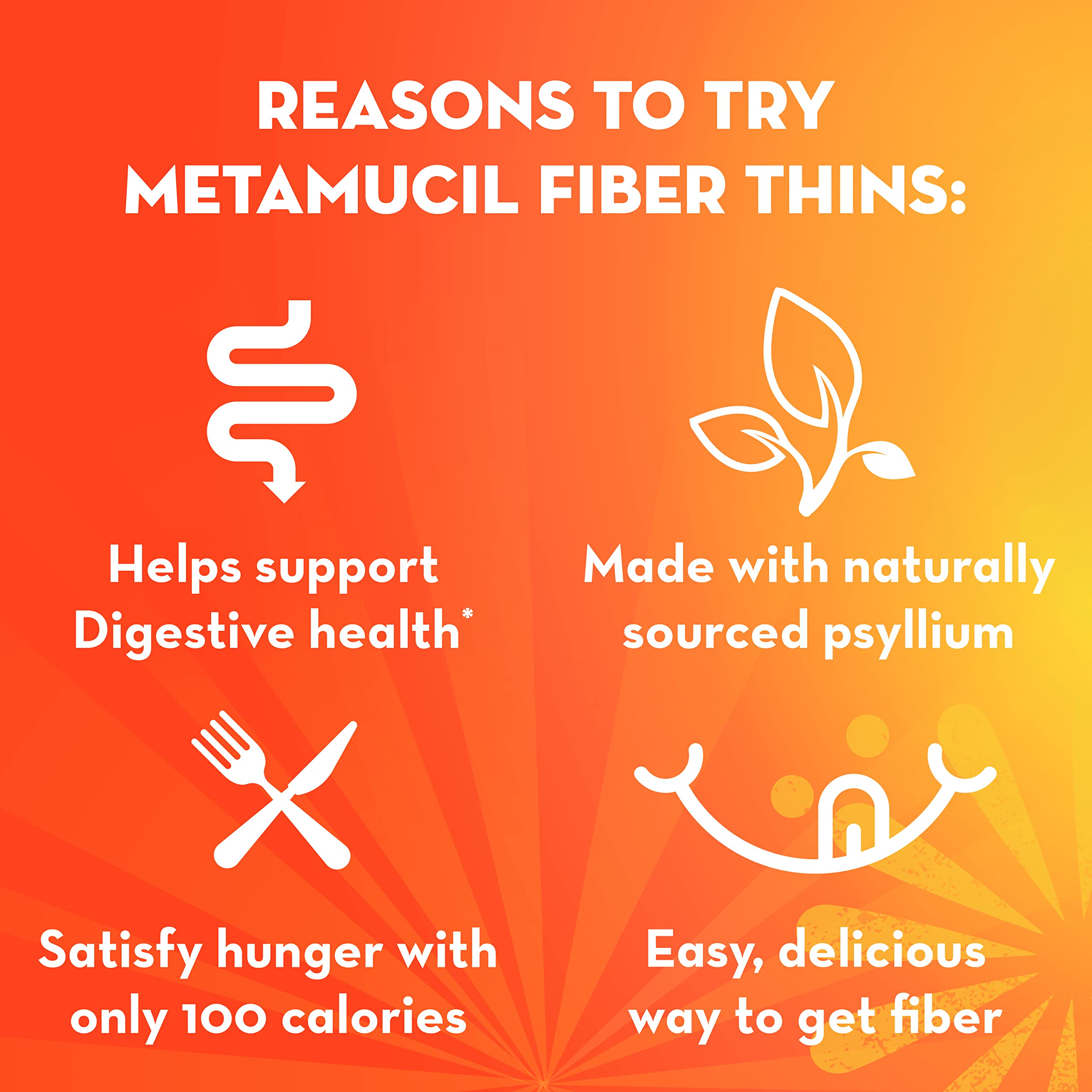 Foto 4 pulgar | Suplemento De Fibra Metamucil Fiber Thins Chocolate 12 Porciones - Venta Internacional.