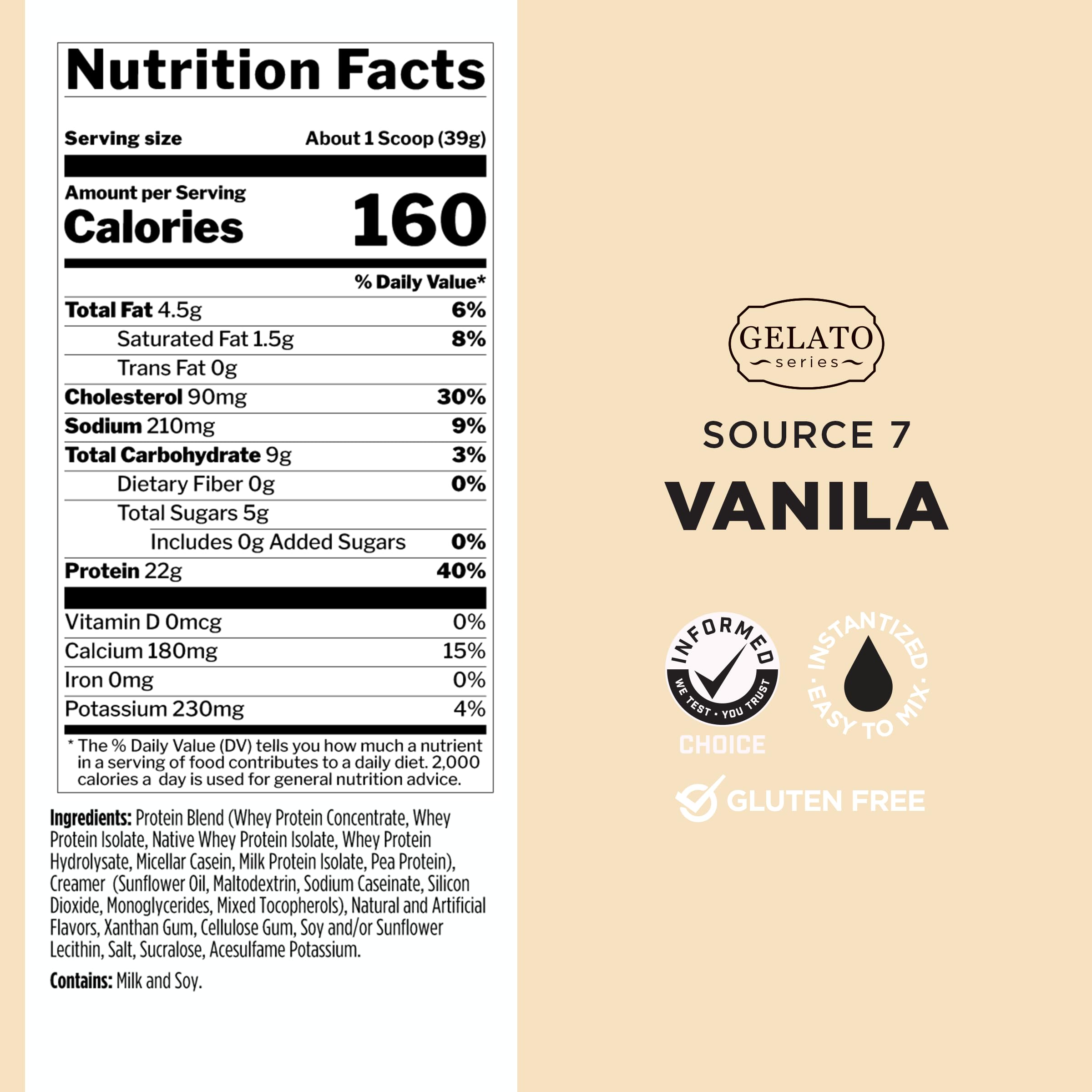 Foto 7 pulgar | Regla 1 De Proteína En Polvo: Fuente De Proteínas, 7 Sabores De Helado, Vainilla - Venta Internacional.
