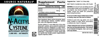 Foto 4 | Suplemento Dietético Source Naturals N-acetil Cisteína 1000 Mg - Venta Internacional.