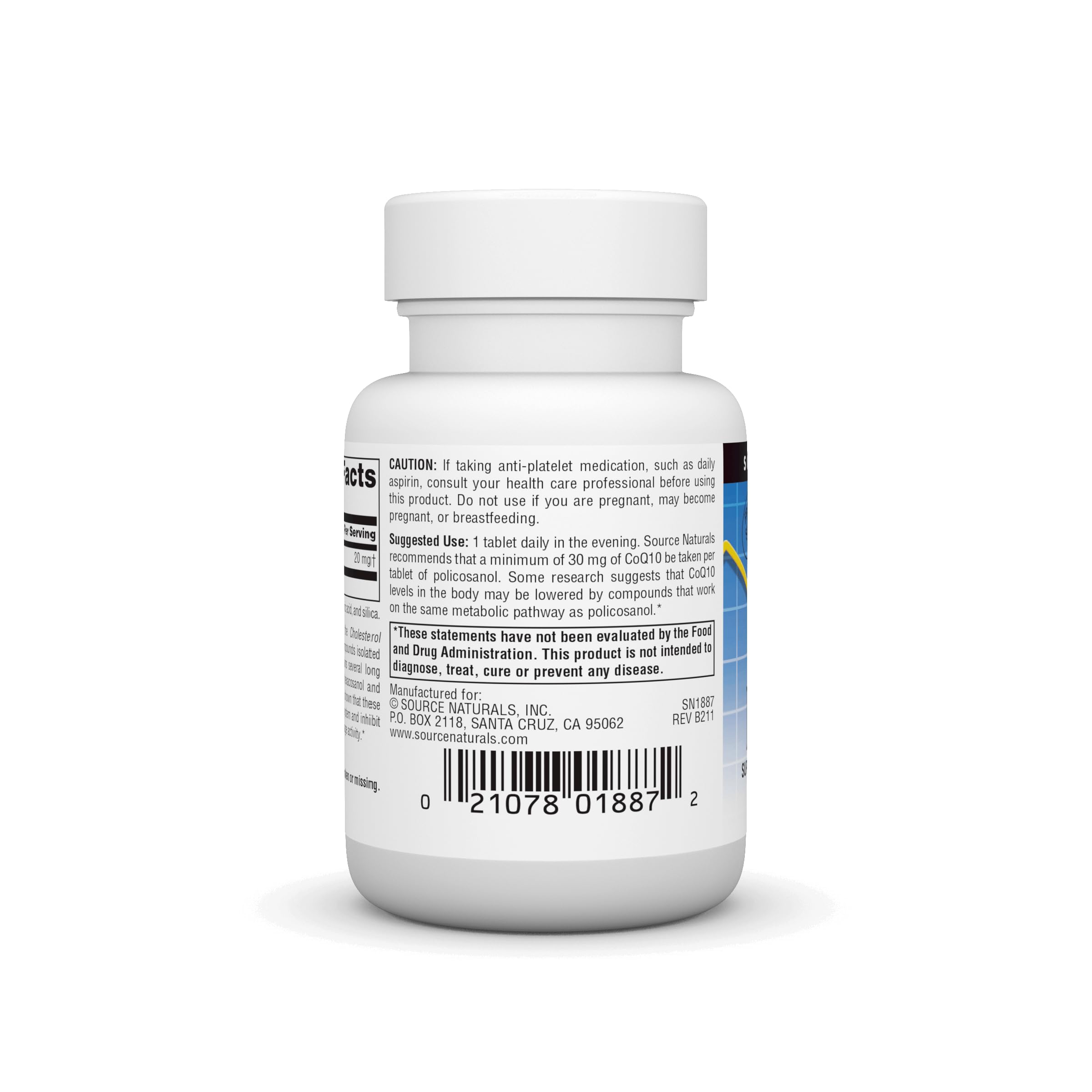 Foto 3 pulgar | Supplement Source Naturals Policosanol 20 Mg - 60 Comprimidos - Venta Internacional.