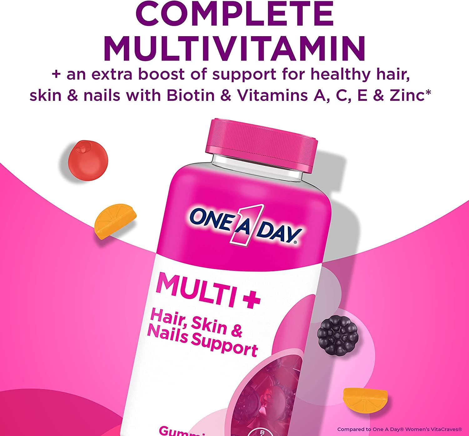 Foto 3 pulgar | Multivitamínico Multi+ Gummy 120 Para Cabello, Piel Y Uñas, Una Vez Al Día - Venta Internacional.