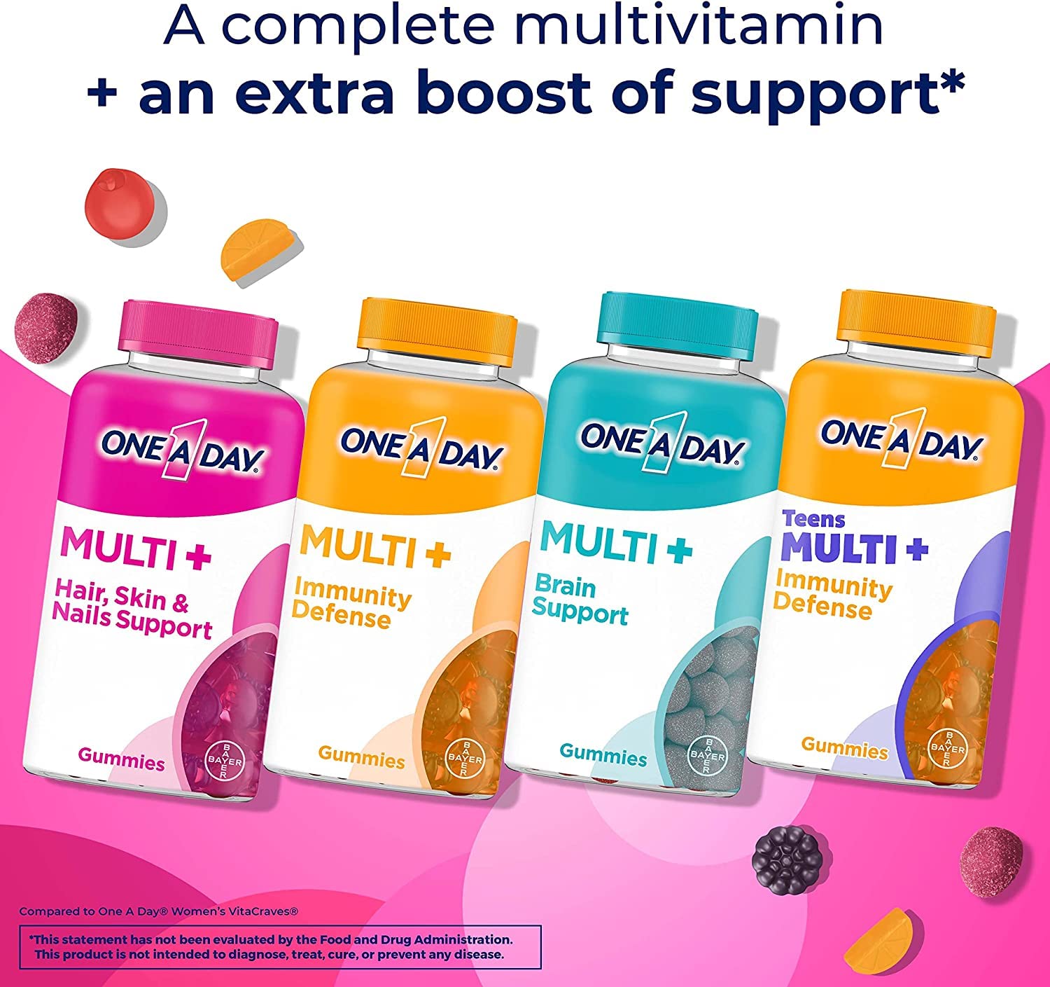 Foto 8 pulgar | Multivitamínico Multi+ Gummy 120 Para Cabello, Piel Y Uñas, Una Vez Al Día - Venta Internacional.