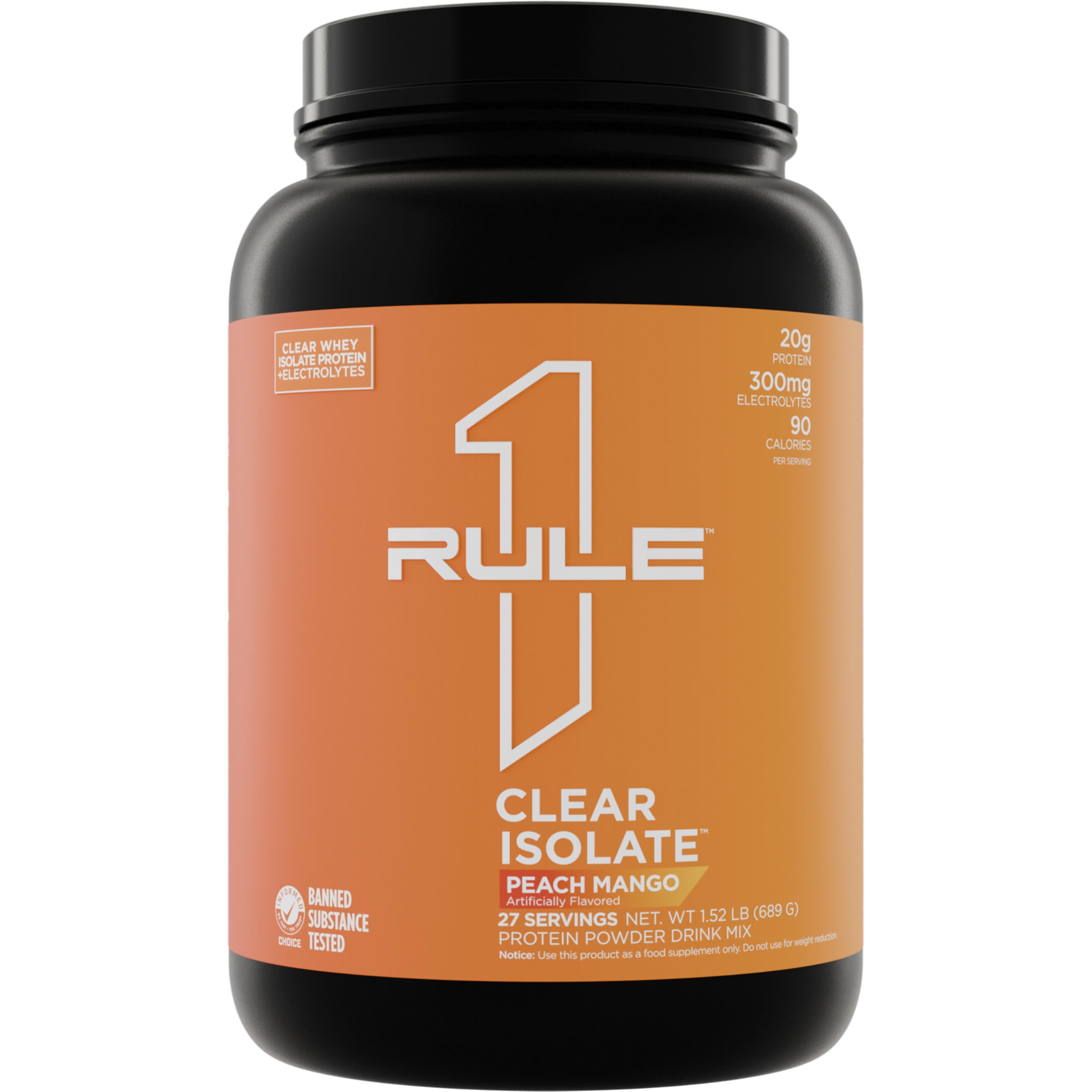 Foto 2 pulgar | Protein Powder Rule 1 Proteins Clear Isolate 20 G De Melocotón Y Mango - Venta Internacional.