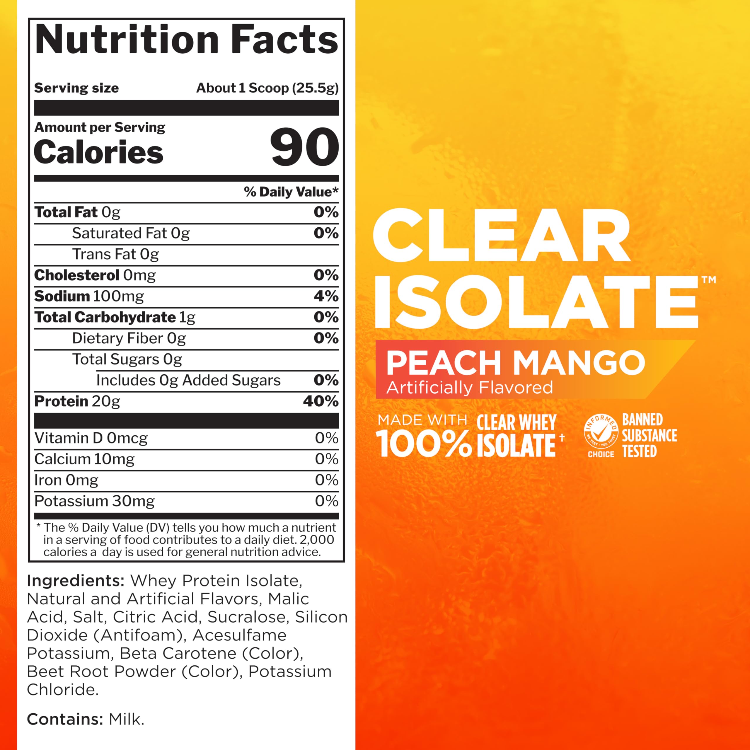 Foto 4 pulgar | Protein Powder Rule 1 Proteins Clear Isolate 20 G De Melocotón Y Mango - Venta Internacional.