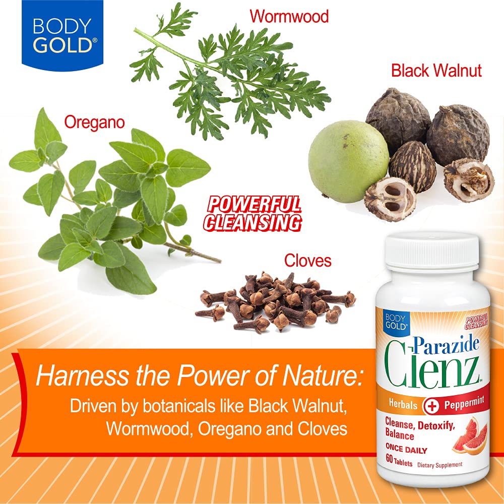 Foto 5 | Limpieza Intestinal Y Desintoxicación Corporal Gold Parazide Clenz 60 Comprimidos - Venta Internacional.