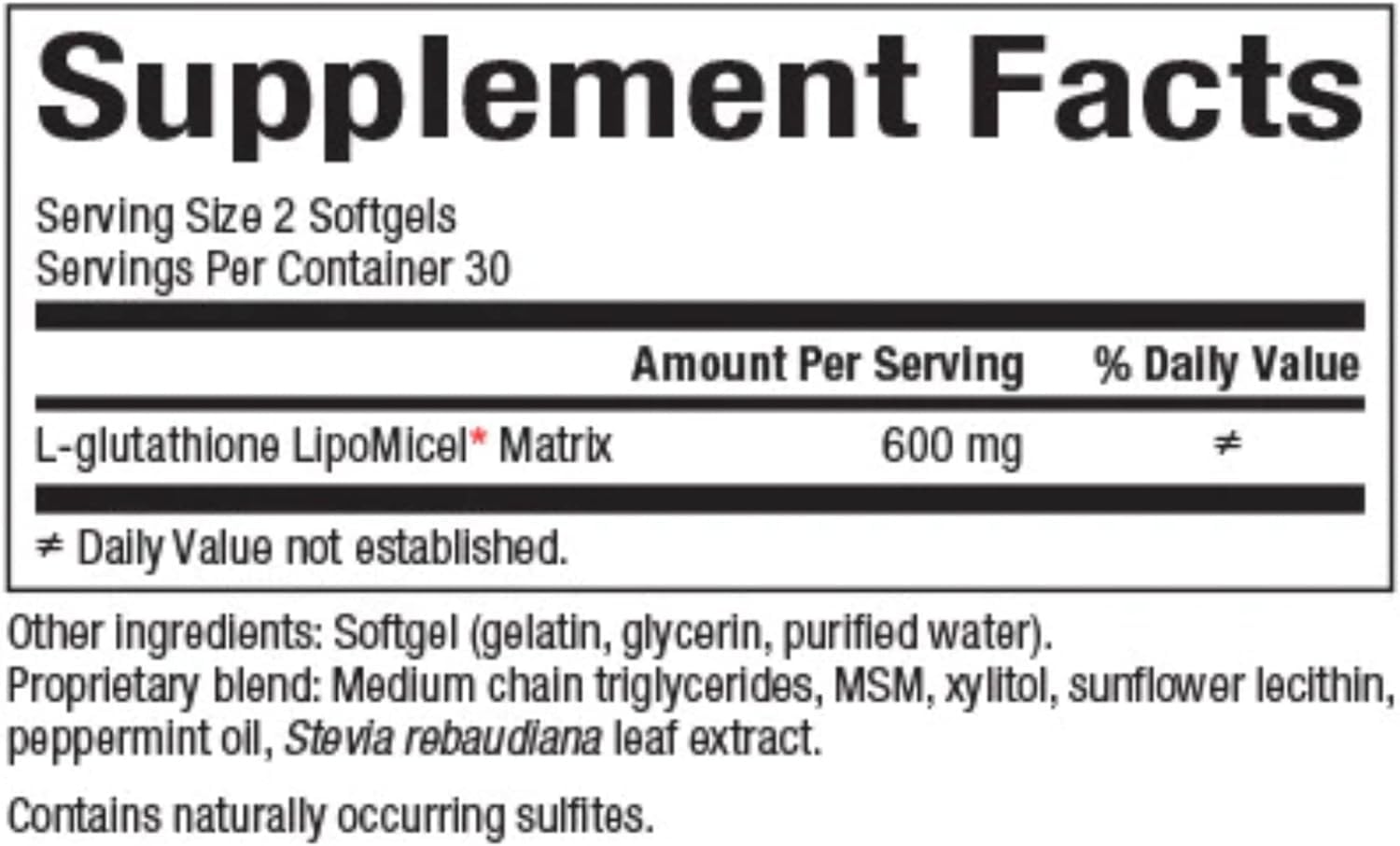 Foto 3 pulgar | Suplemento Natural Factors Glutatión Lipomicel Matrix 300 Mg - Venta Internacional.