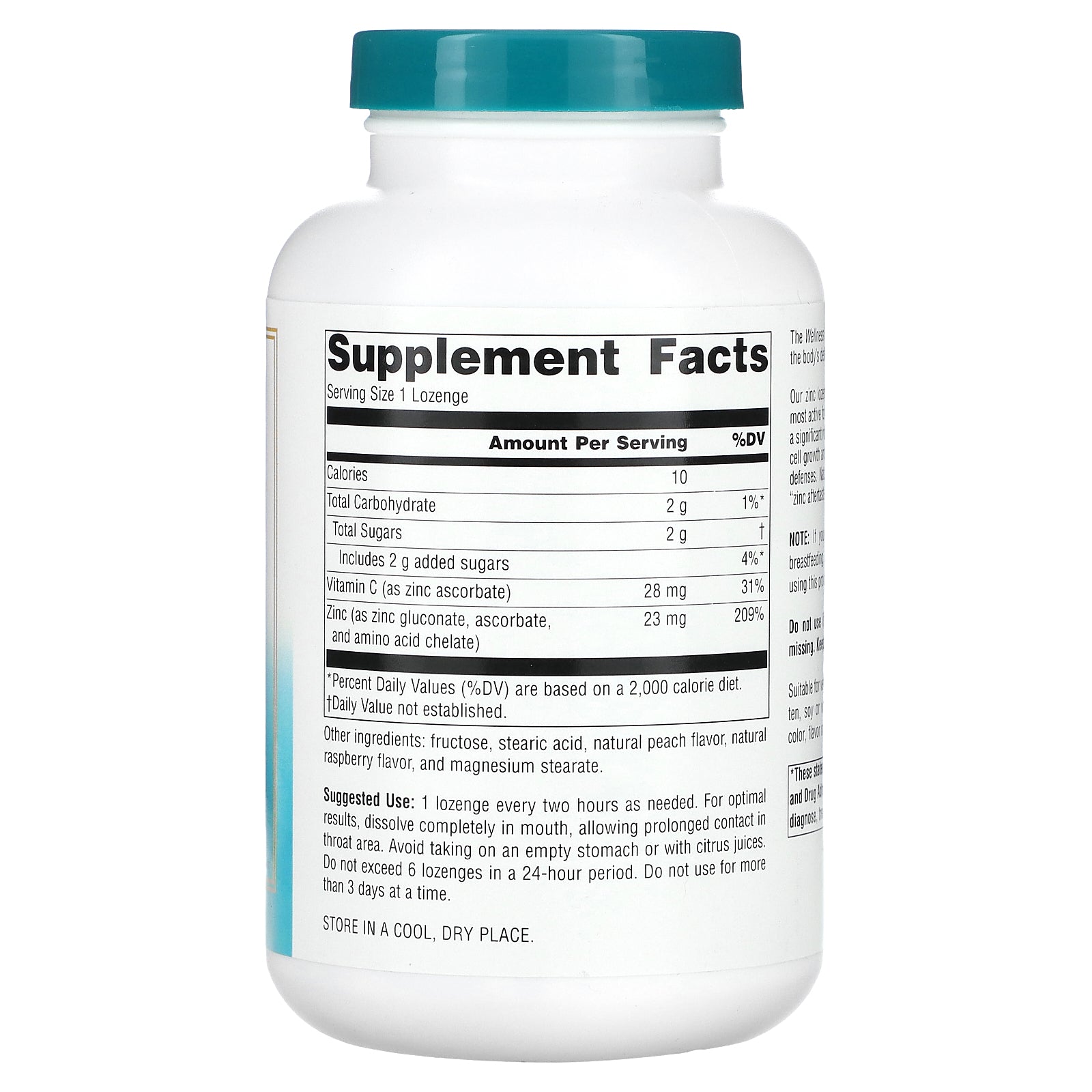 Foto 3 pulgar | Pastillas De Zinc Source Naturals Wellness, Melocotón Y Frambuesa, 23 Mg - Venta Internacional.