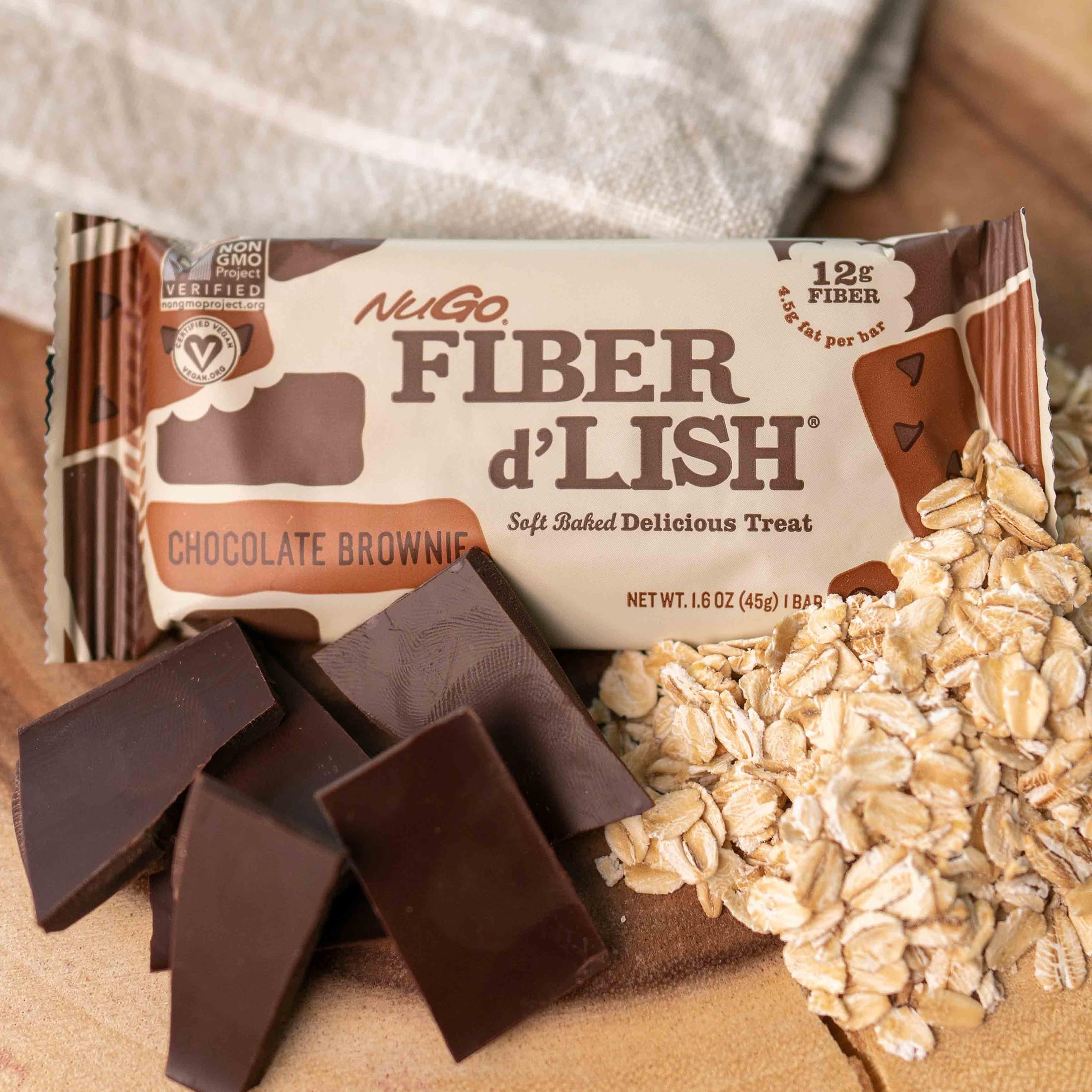Foto 3 pulgar | Brownie De Chocolate Fiber D'lish De Fiber Bar Nugo Con Alto Contenido De Fibra, 12 G - Venta Internacional.