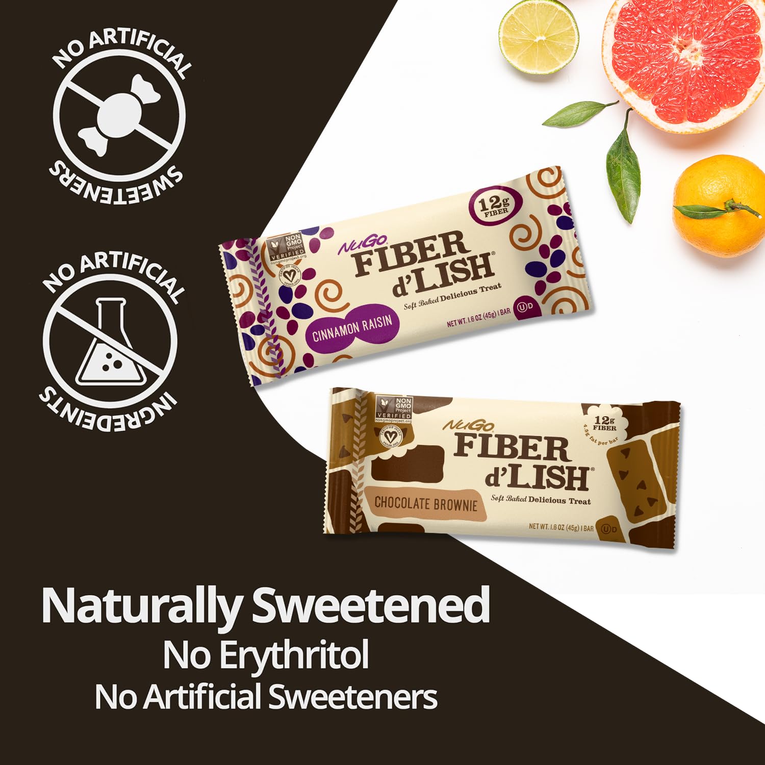 Foto 4 pulgar | Brownie De Chocolate Fiber D'lish De Fiber Bar Nugo Con Alto Contenido De Fibra, 12 G - Venta Internacional.