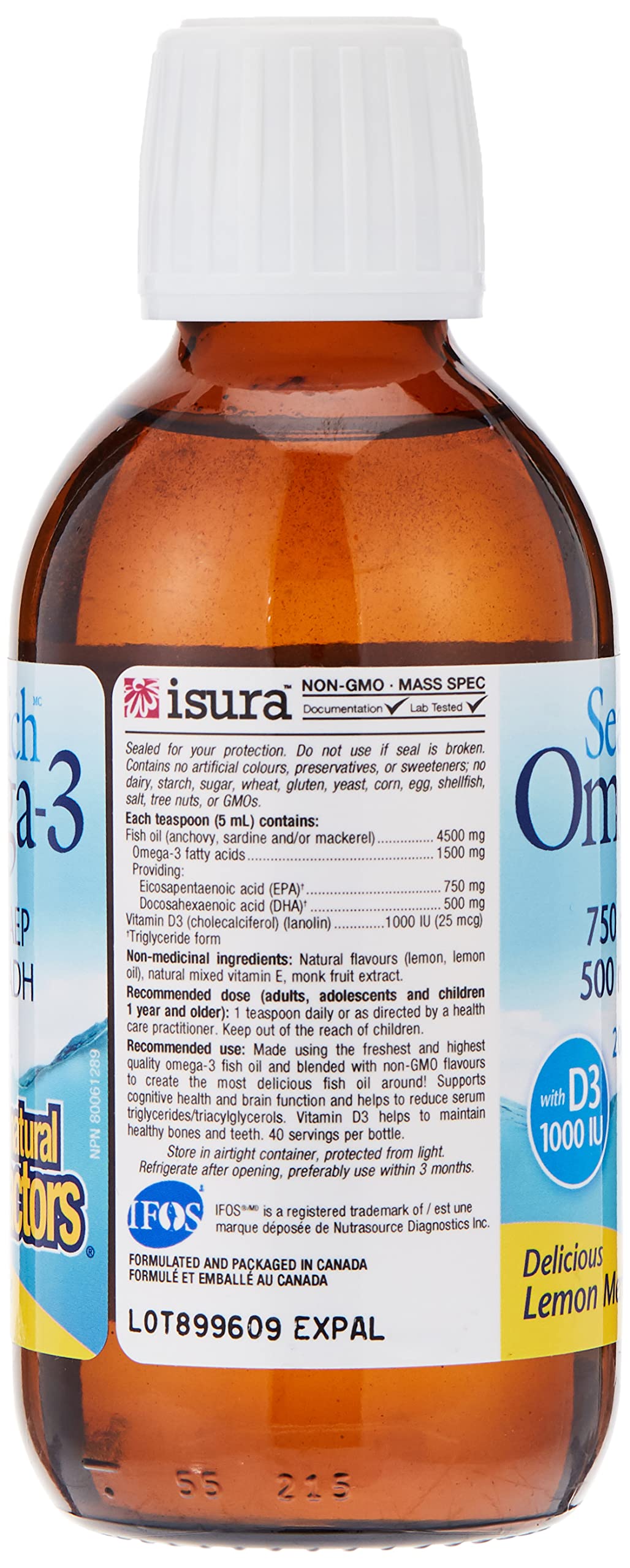 Foto 3 pulgar | Complemente Natural Factors Omega 3 Epa 750 Mg Dha 500 Mg Con Vitamina D3 200 Ml - Venta Internacional.