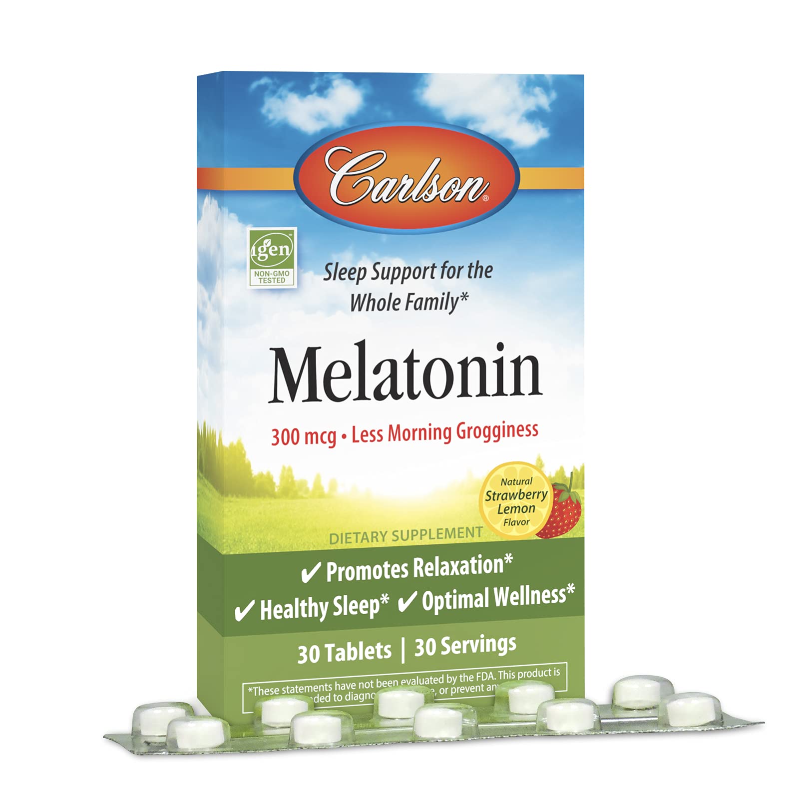 Foto 5 pulgar | Suplemento Carlson De Melatonina En Tabletas Masticables De 300 Mcg - Venta Internacional.