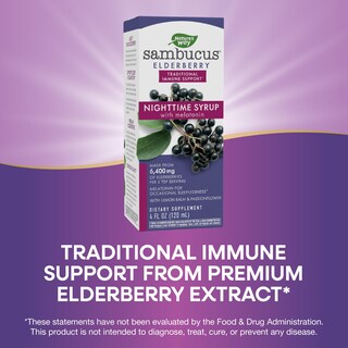 Foto 3 | Sirope Nature's Way Sambucus Nighttime Saúco Con Melatonina 120 Ml - Venta Internacional.
