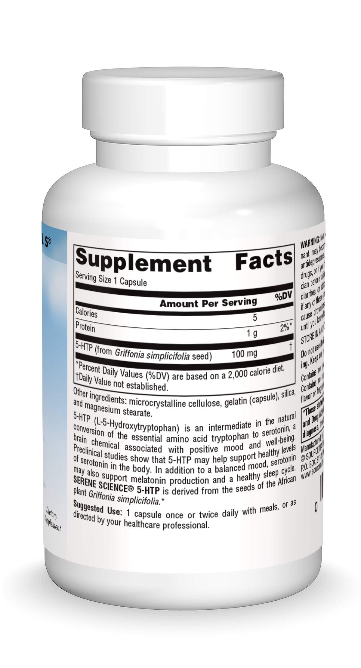 Foto 4 pulgar | Suplemento Source Naturals Serene Science 5-htp 100 Mg 60 Cápsulas - Venta Internacional.