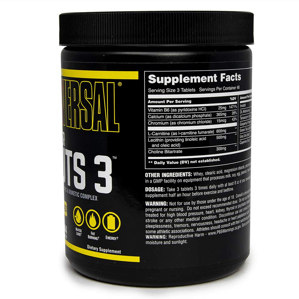 Foto 3 pulgar | Suplemento Universal Nutrition Super Cuts 3 130 Comprimidos - Venta Internacional.
