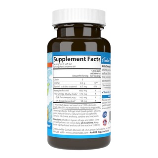 Foto 2 | Suplemento Carlson Kid's Chewable Dha, 100 Mg, Naranja, 60 Cápsulas Blandas - Venta Internacional.