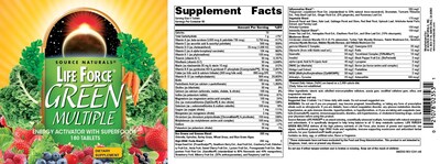 Foto 4 | Supplement Source Naturals Life Force Green Multiple 180 Comprimidos - Venta Internacional.