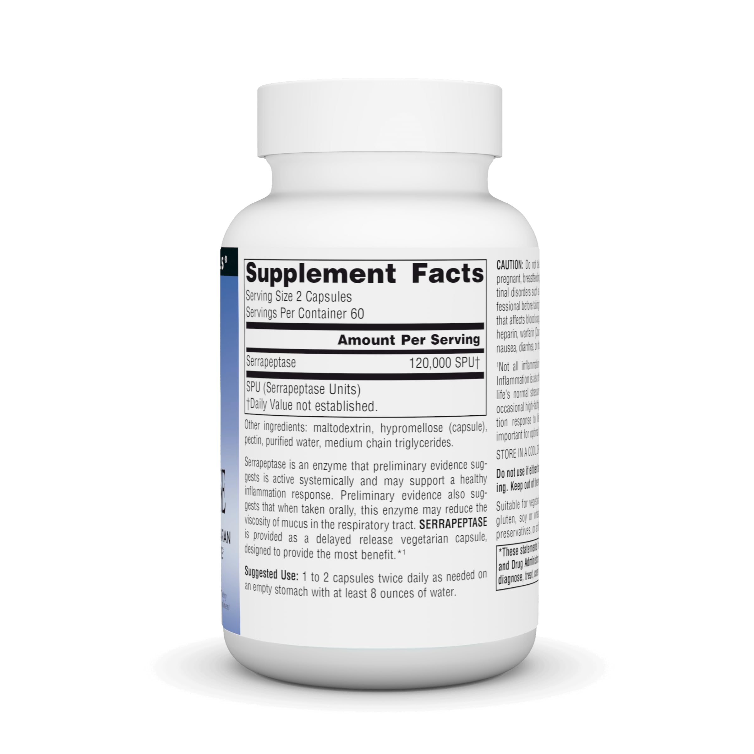 Foto 4 pulgar | Supplement Source Naturals Serrapeptase 120 Cápsulas - Venta Internacional.