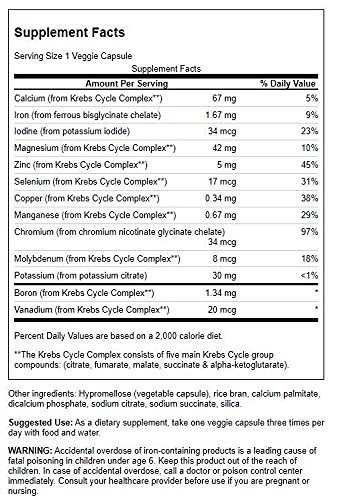 Foto 2 | Suplemento De Quelatos Minerales Swanson Krebs Cycle, 90 Cápsulas Vegetales - Venta Internacional.