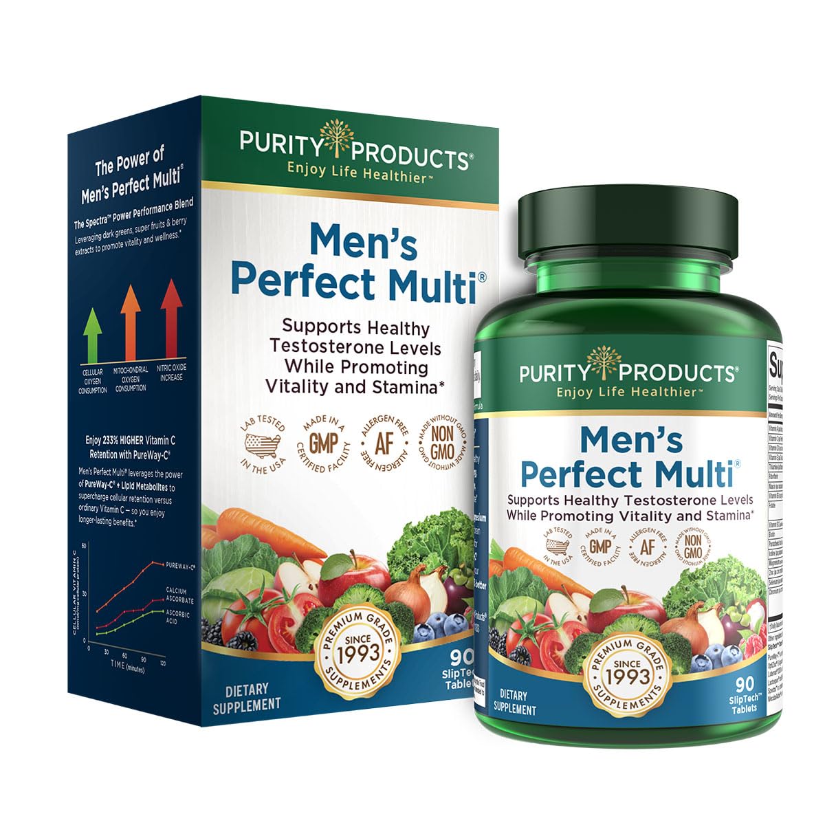 Foto 1 | Suplemento Purity Products Para Hombre Perfect Multi 90 Comprimidos - Venta Internacional.