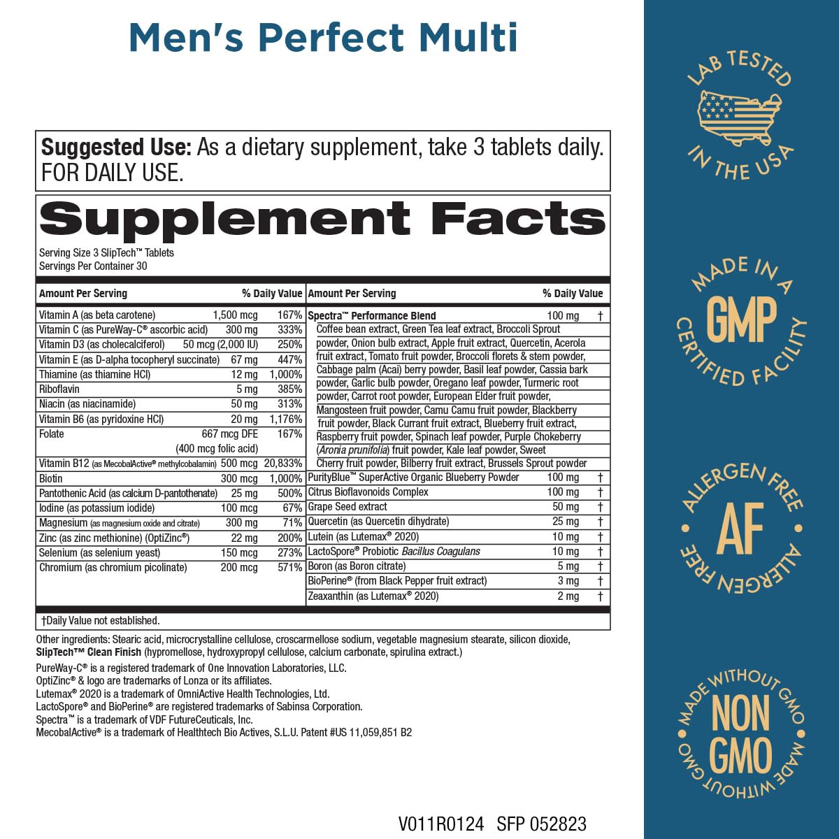 Foto 3 pulgar | Suplemento Purity Products Para Hombre Perfect Multi 90 Comprimidos - Venta Internacional.