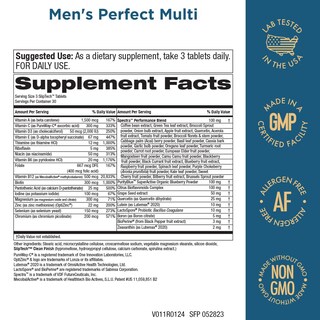 Foto 2 | Suplemento Purity Products Para Hombre Perfect Multi 90 Comprimidos - Venta Internacional.