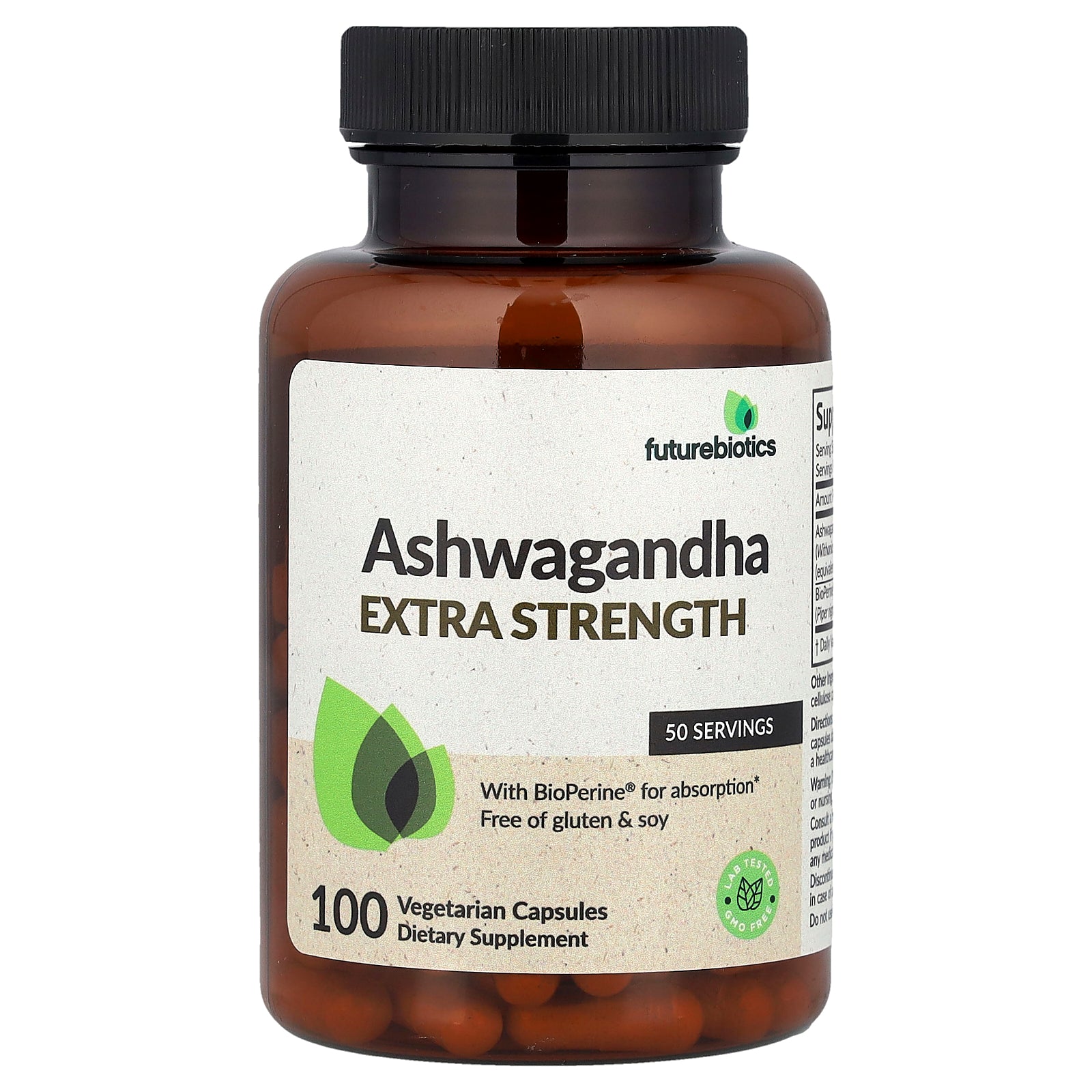 Foto 2 pulgar | Suplemento Futurebiotics Ashwagandha Extra Strength 100 Cápsulas - Venta Internacional.