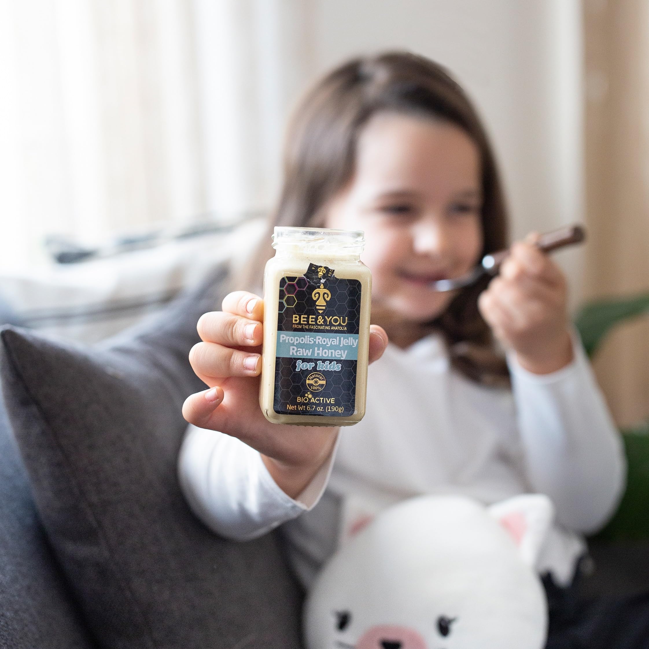 Foto 6 pulgar | Suplemento Bee & You Royal Jelly Raw Honey Kids, 200 Ml - Venta Internacional.
