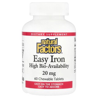 Foto 1 | Suplemento Natural Factors Easy Iron 60 Tabletas Masticables - Venta Internacional.