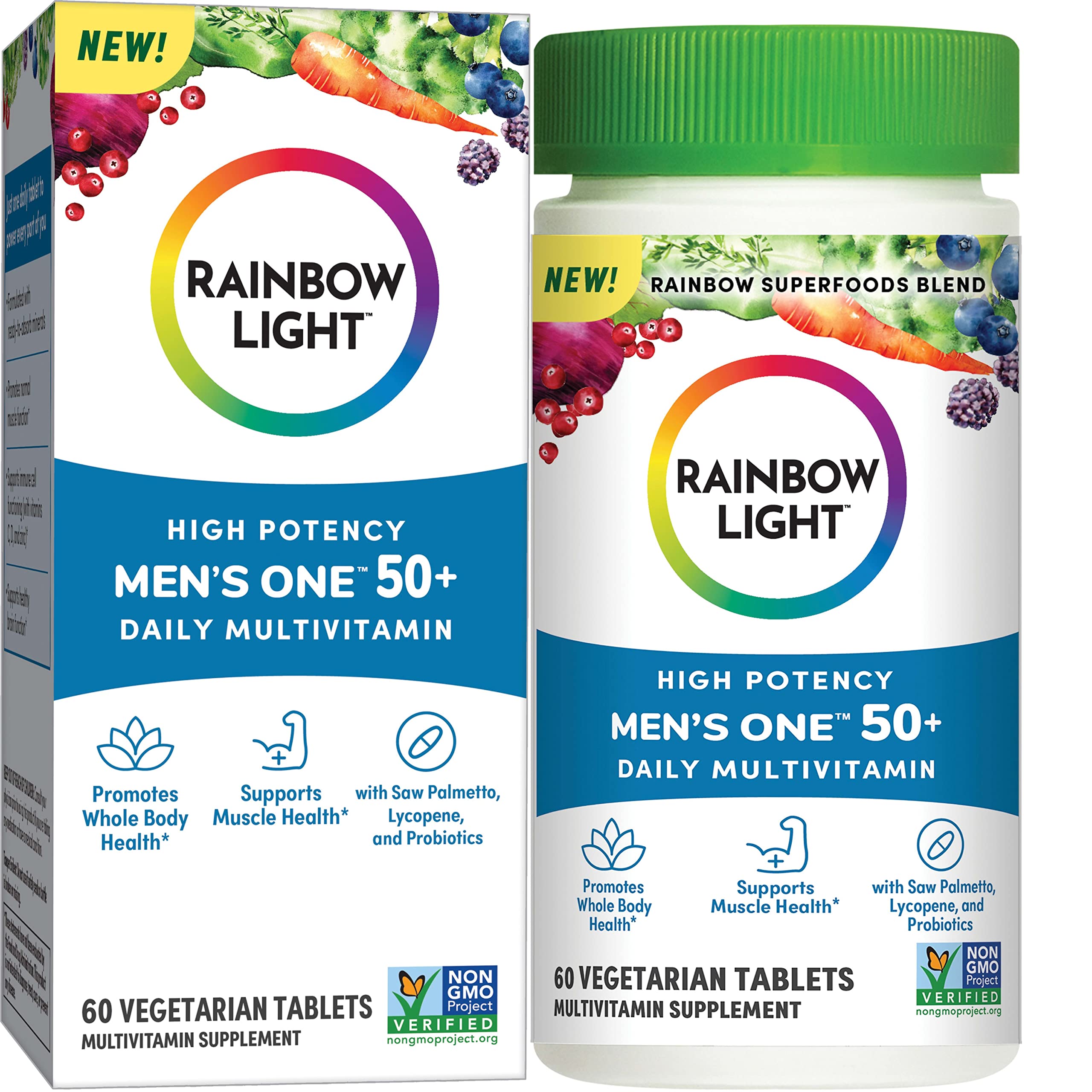 Foto 2 pulgar | Multivitamínico Rainbow Light Men 50+ Con Vitamina C, D Y Zinc 60 Comprimidos - Venta Internacional.