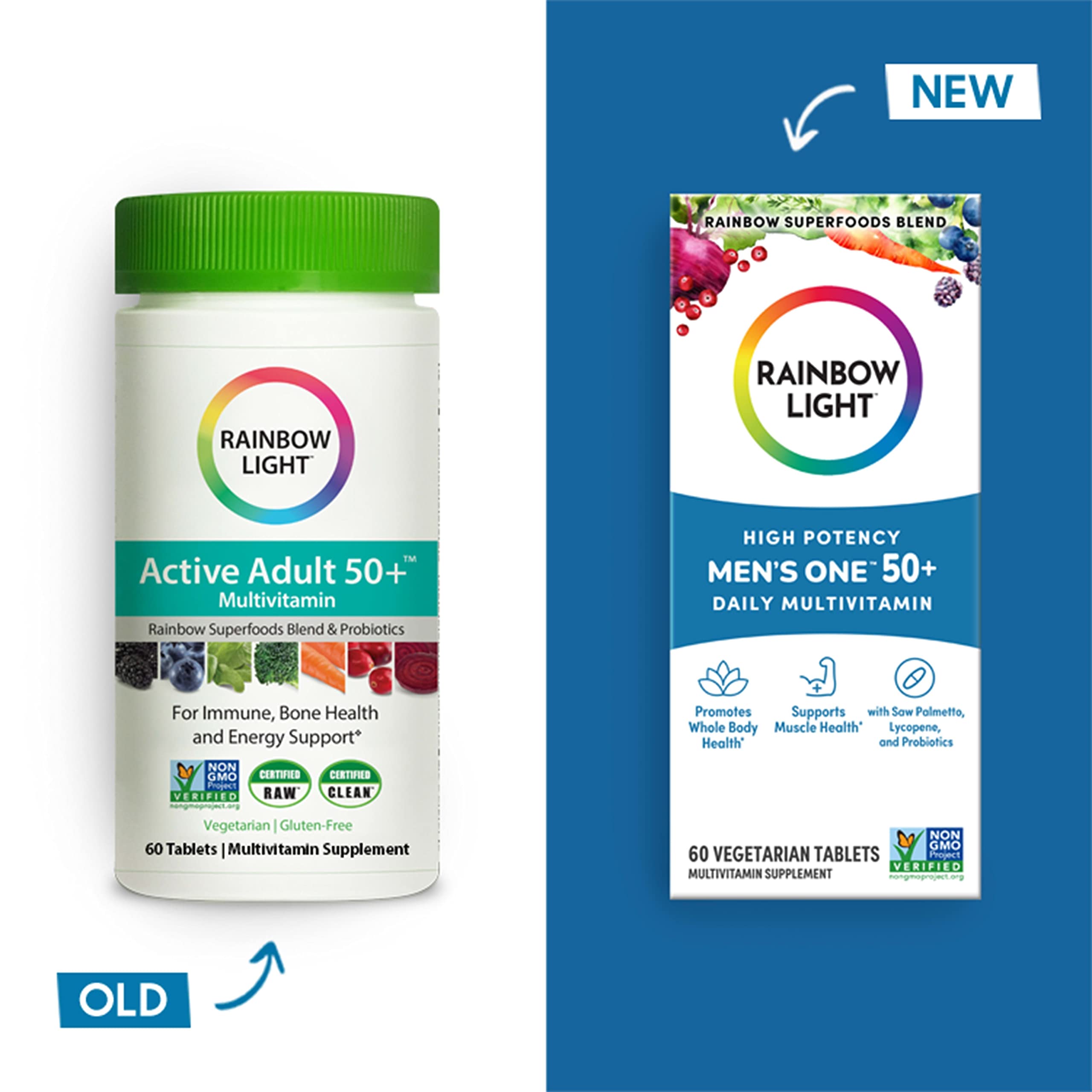 Foto 3 pulgar | Multivitamínico Rainbow Light Men 50+ Con Vitamina C, D Y Zinc 60 Comprimidos - Venta Internacional.