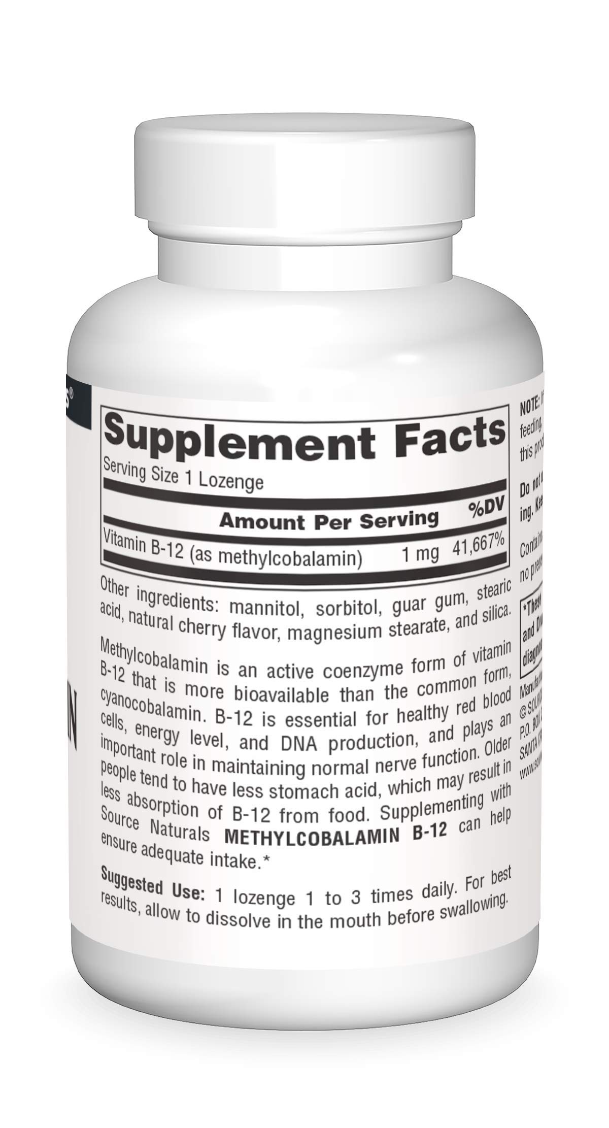 Foto 4 pulgar | Supplement Source Naturals, Metilcobalamina, Vitamina B-12, 1 Mg - Venta Internacional.