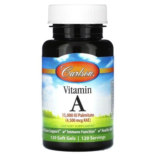Foto 1 | Suplemento De Palmitato De Vitamina A De Carlson Labs, 15 000 Ui, 120 Cápsulas Blandas - Venta Internacional.