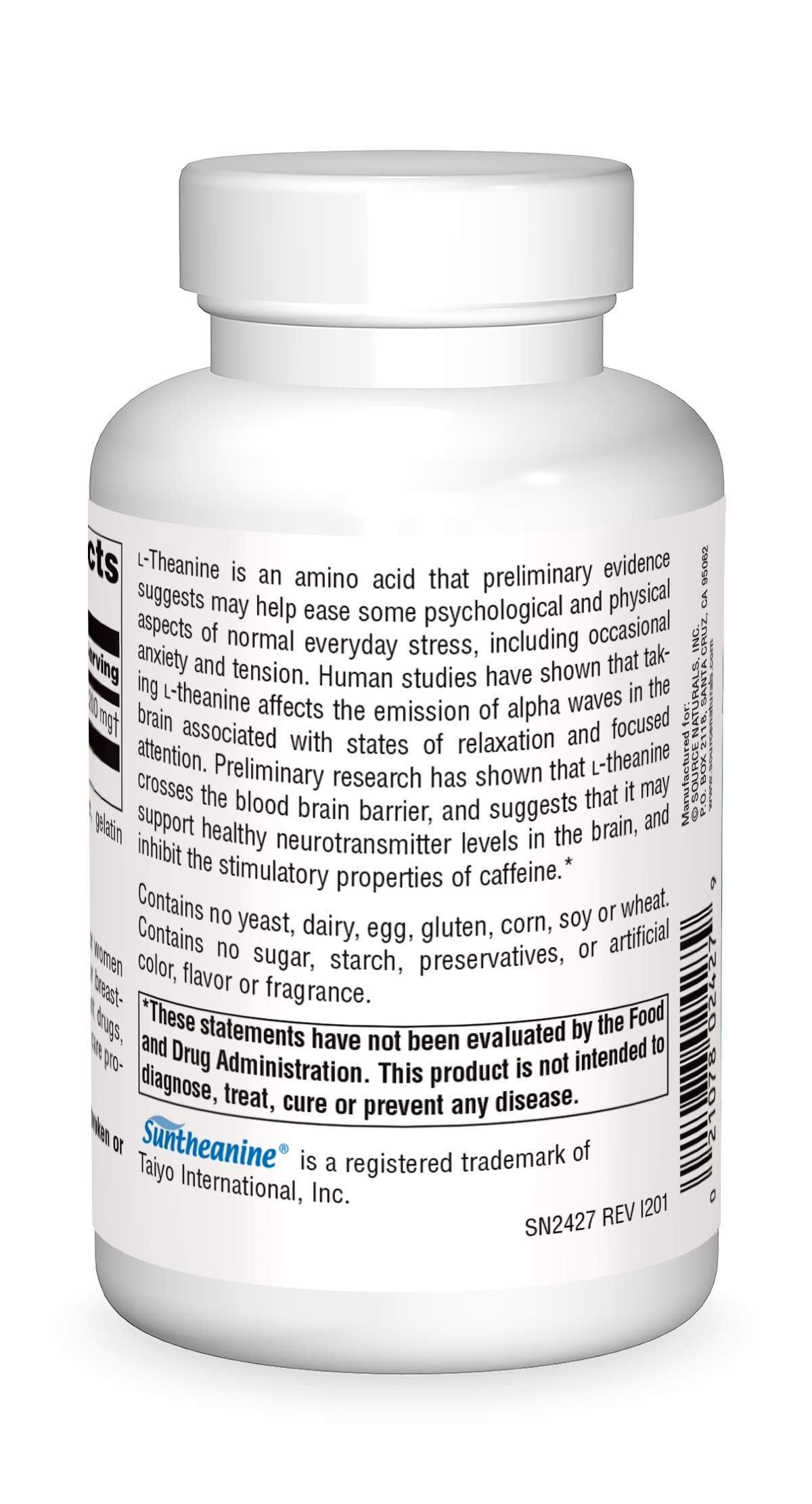 Foto 3 pulgar | Suplemento Source Naturals Serene Science L-teanina 200 Mg X120 - Venta Internacional.