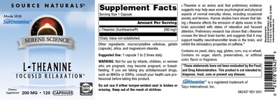 Foto 4 | Suplemento Source Naturals Serene Science L-teanina 200 Mg X120 - Venta Internacional.