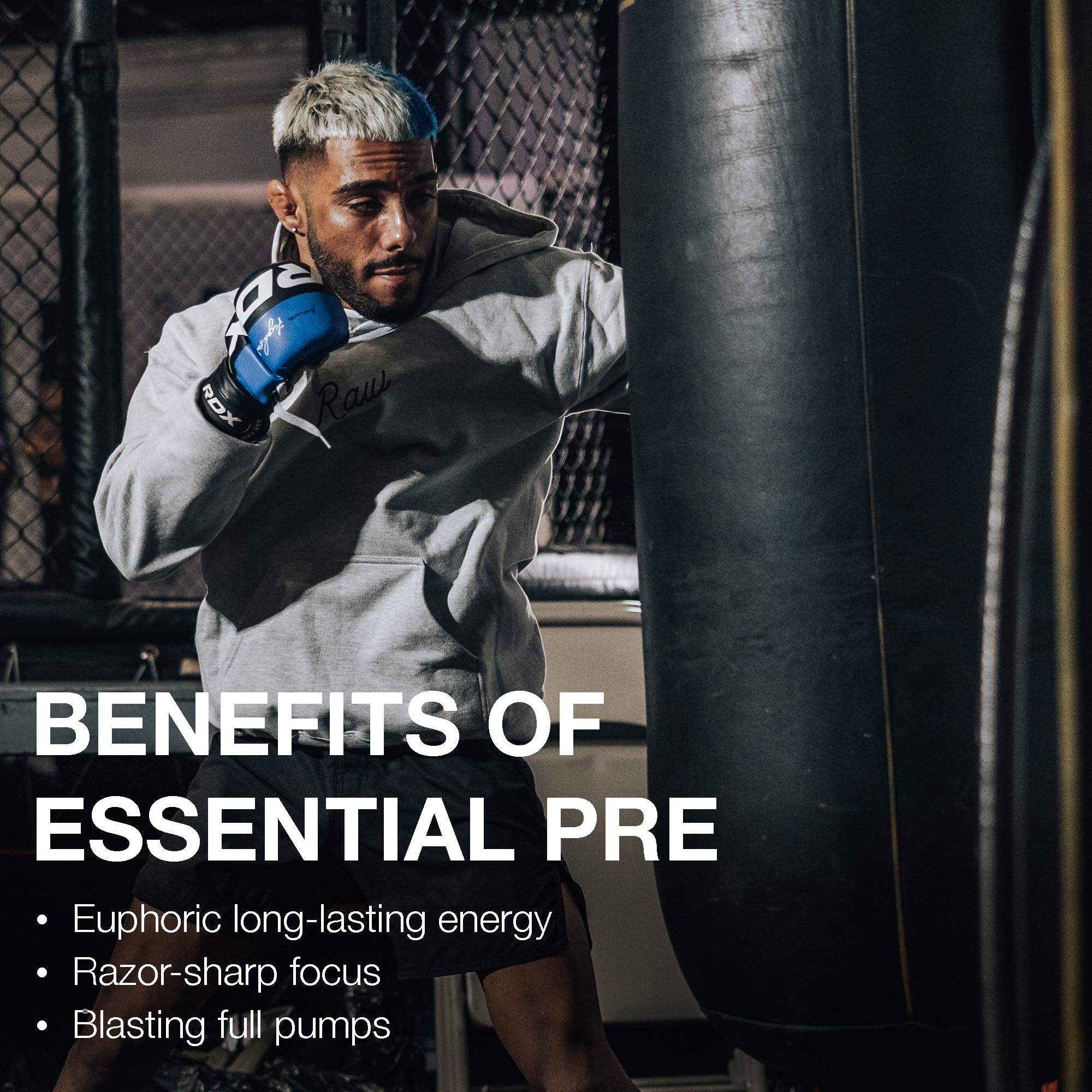 Foto 5 | Polvo De Preentrenamiento Raw Essential Fruit Burst 400 G - Venta Internacional.