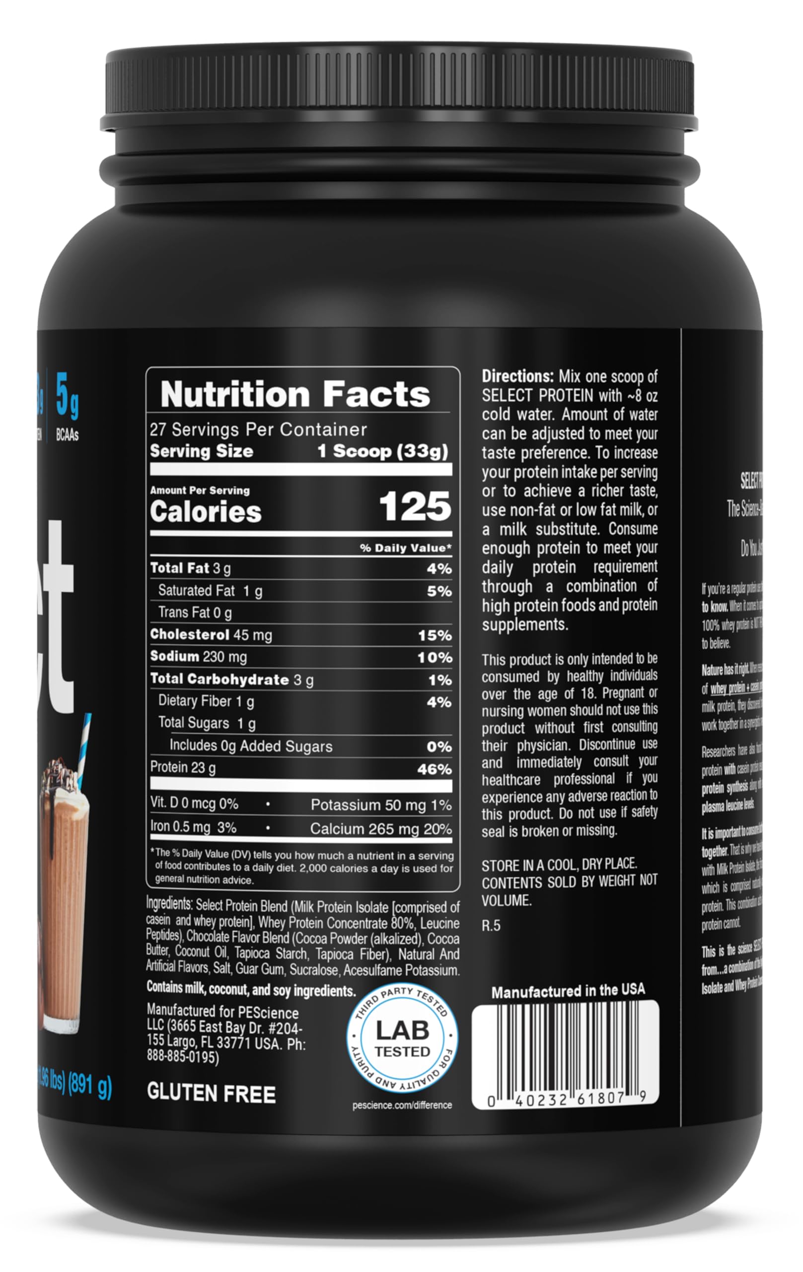 Foto 7 pulgar | Proteína En Polvo De Chocolate Con Suero Y Caseína Pesscience Select, 27 Porciones - Venta Internacional.