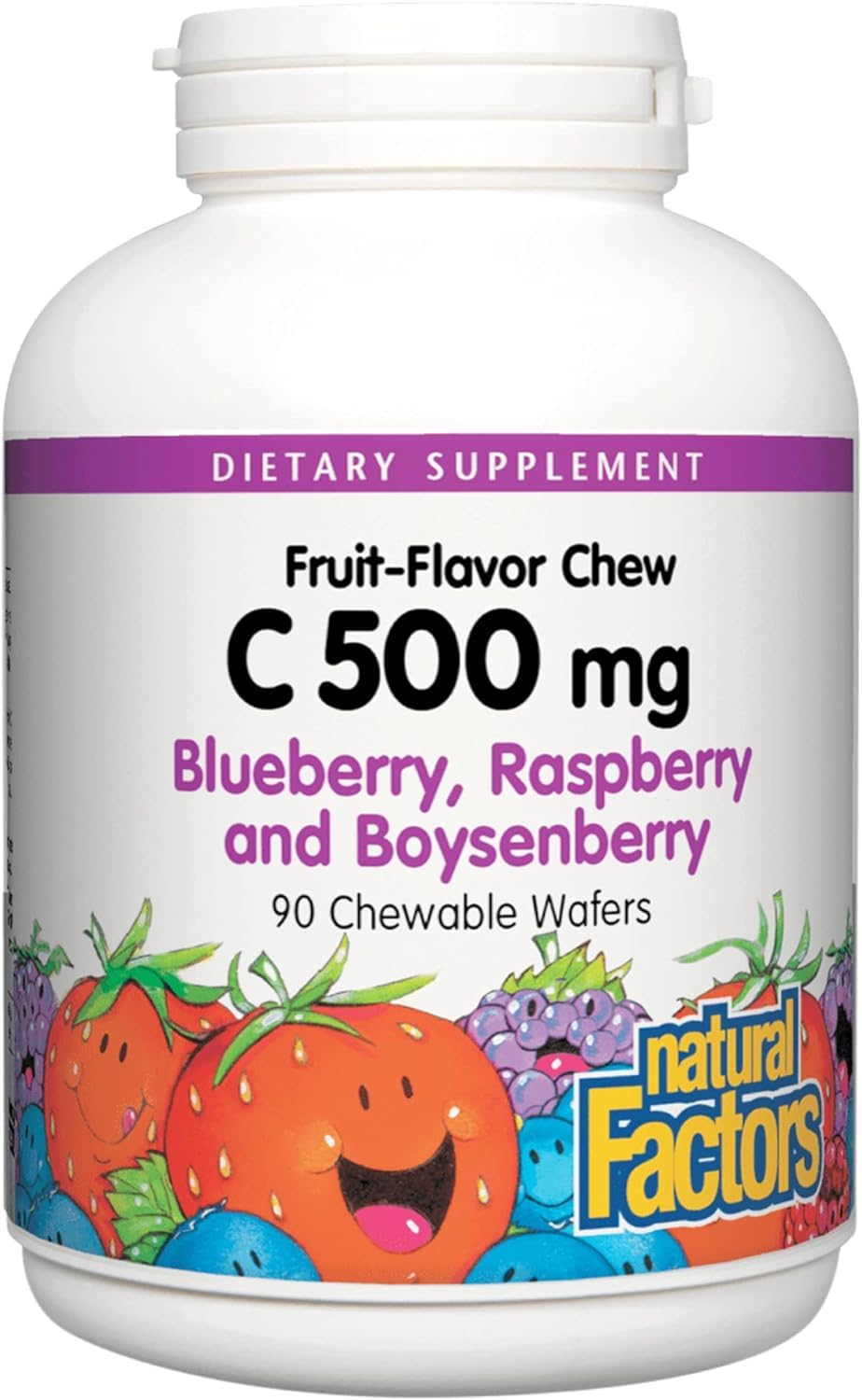 Foto 2 pulgar | Vitamina C Natural Factors Masticable, 500 Mg Para Niños, 90 Unidades - Venta Internacional.