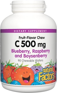 Foto 1 | Vitamina C Natural Factors Masticable, 500 Mg Para Niños, 90 Unidades - Venta Internacional.